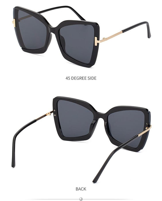 New Female Butterfly Large Frame Sunglasses