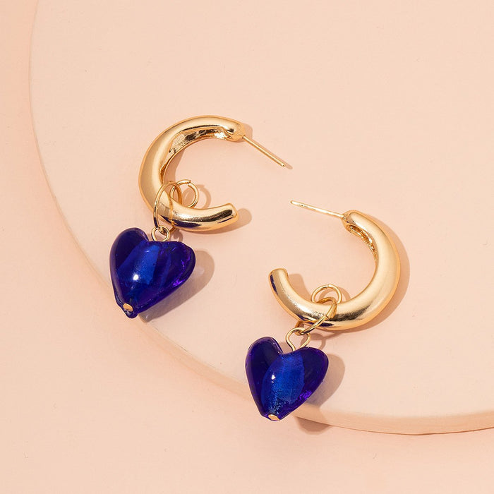 New Fashion Simple Heart Shaped Women's Earrings