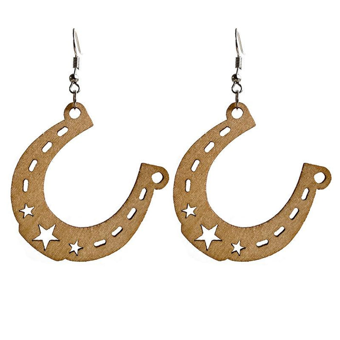 Creative Personality Exaggerated Wooden Women's Earrings