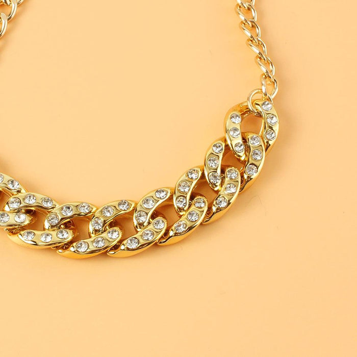 Creative Rhinestone Butterfly Pendant Foot Ornament Women's Shining Anklet