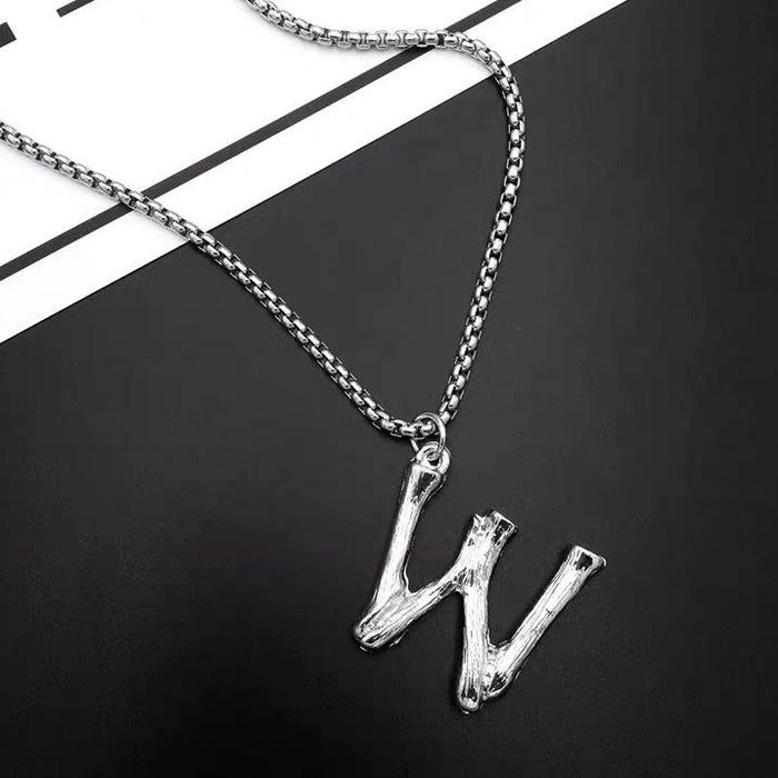 Titanium Steel Won't Fade Letter Necklace