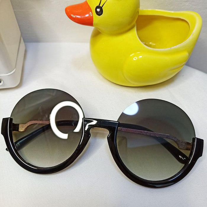 Fashion Round Lens Half Frame Children's Sunglasses
