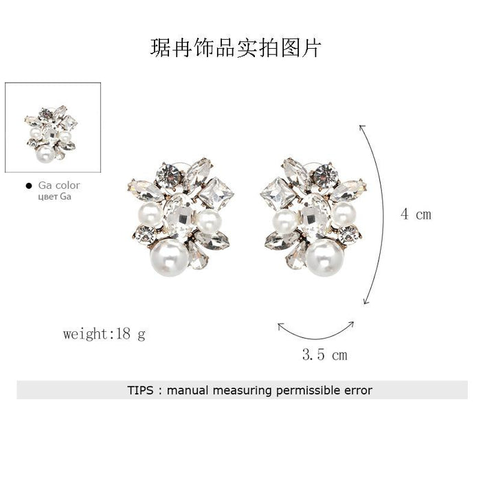 New exaggerated fashion female Earrings accessories Inlaid Rhinestone