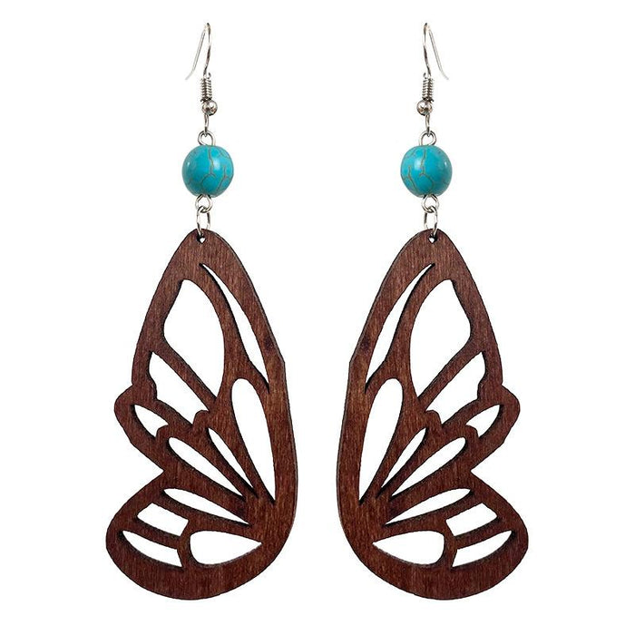 Fashion Creative Personality Exaggerated Wooden Female Earring