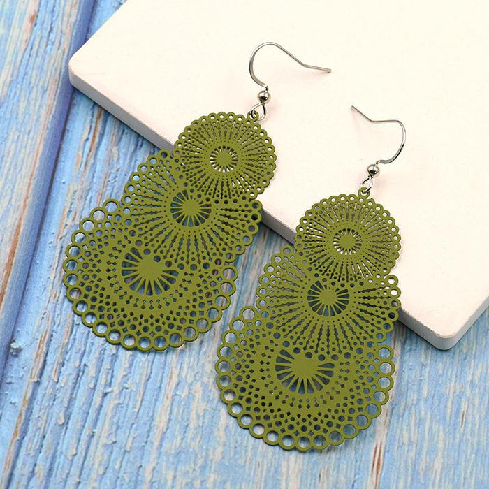 Boho Pattern Fashion Colorful Earrings