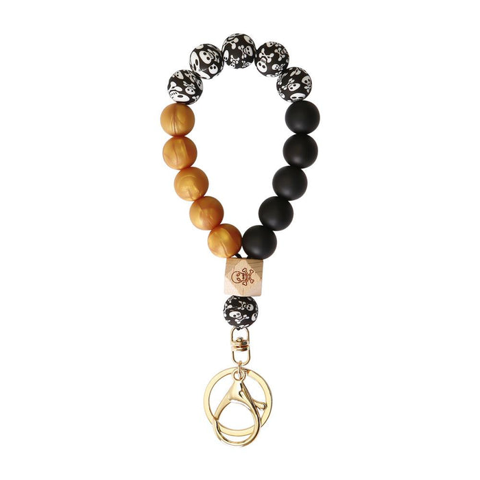 New Tassel Wood Bead Bracelet Silicone Bracelet Key Chain