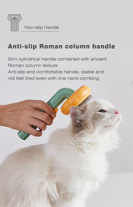 Pumpkin Pet Brush Off Self-Cleaning Oil Brush for Dogs and Cats