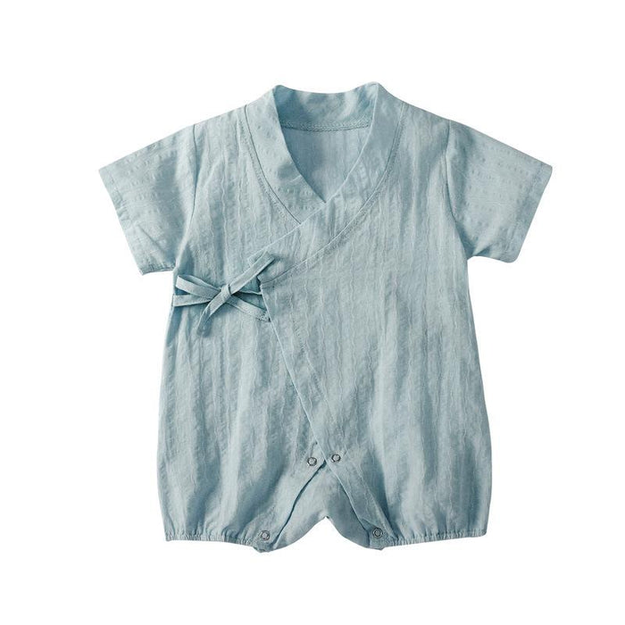 Newborn 0-1 Year Baby Solid Color Jumpsuit
