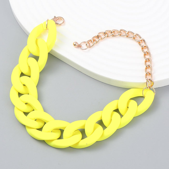 Women‘s Fashion Solid Color Hard Rubber Bracelet
