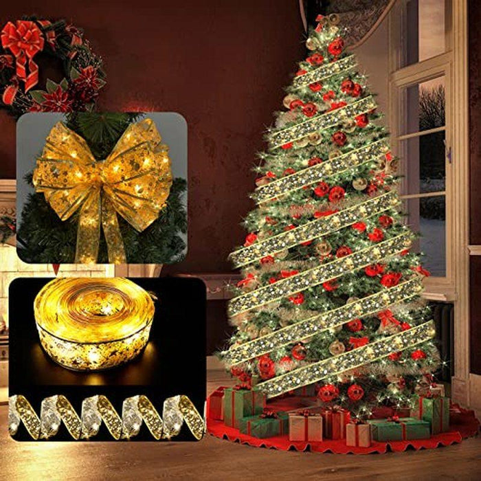 Ribbon Fairy Light Christmas Decoration 2022