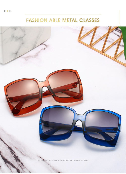 Large Frame Colorful Real Film Sunglasses