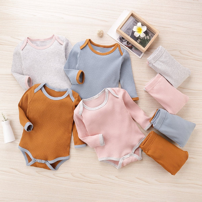 Solid color pit bar baby Khaki suit