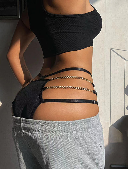 Women's Sexy Metal Chain Linked Panties