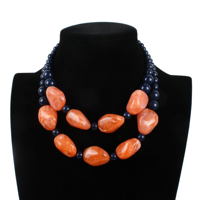 Women's Jewelry Fashion Exaggerated Resin Multi-layer Necklace