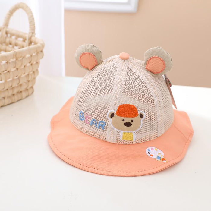 Summer Cute Baby Cartoon Bear Children Net Hat