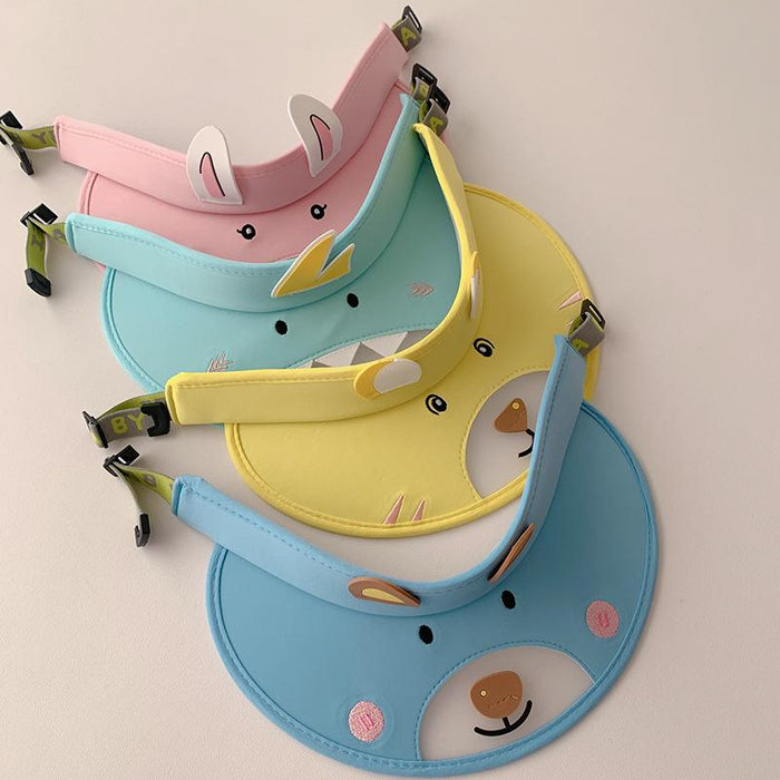 Summer UV Protection Cute Bear Children's Empty Top Hat