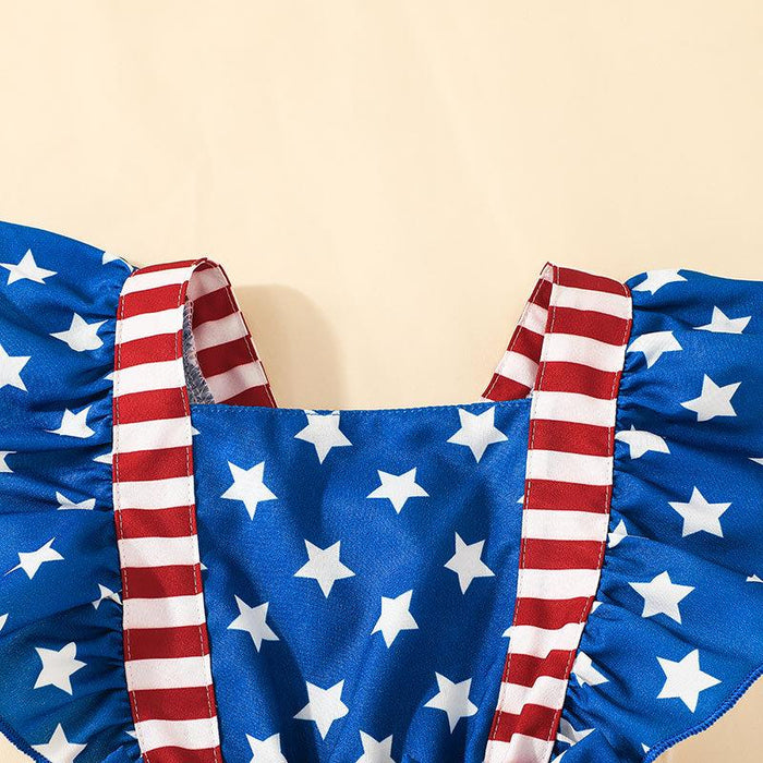 Independence Day Girls' Summer Jumpsuit