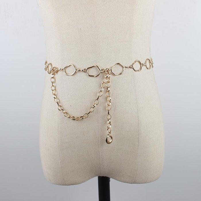 Women's Summer Fashion Simple Decorative Metal Waist Chain