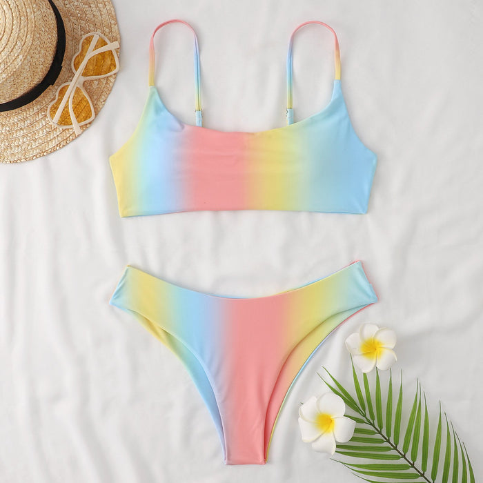 New Double-sided Gradient Digital Printed Bikini