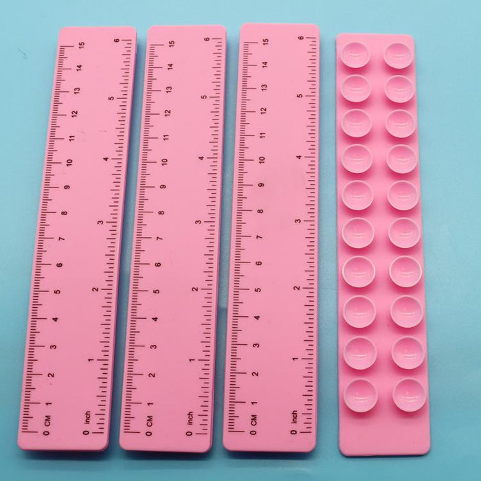 Silicone Decompression Suction Cup Toy with Ruler