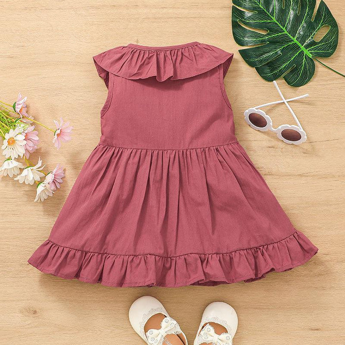 Sleeveless Dress Girls' exotic A-line skirt