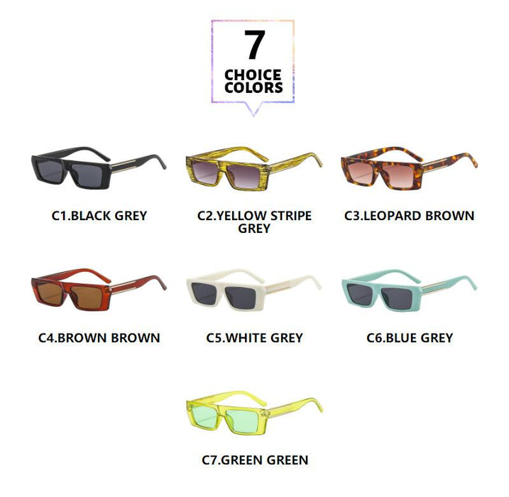 Square small frame sunglasses