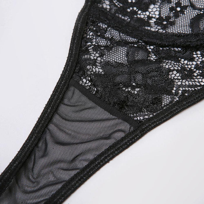 Women Sexy Lingerie Flower Lace Underwear Set