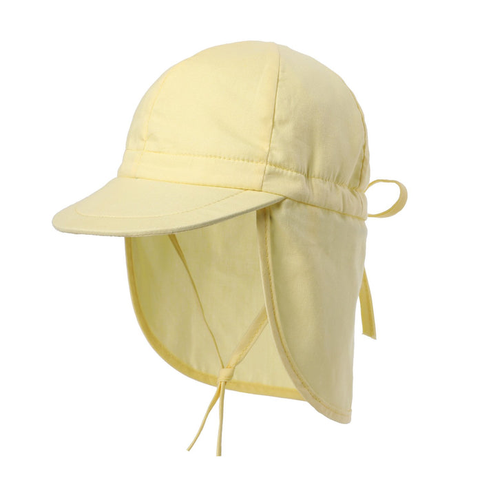 Cotton Children's Summer Sun Protection Pure Color Shawl Cap