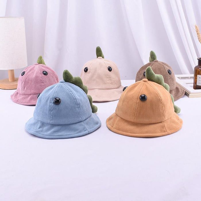 Children's Cartoon Dinosaur Corduroy Bucket Hat