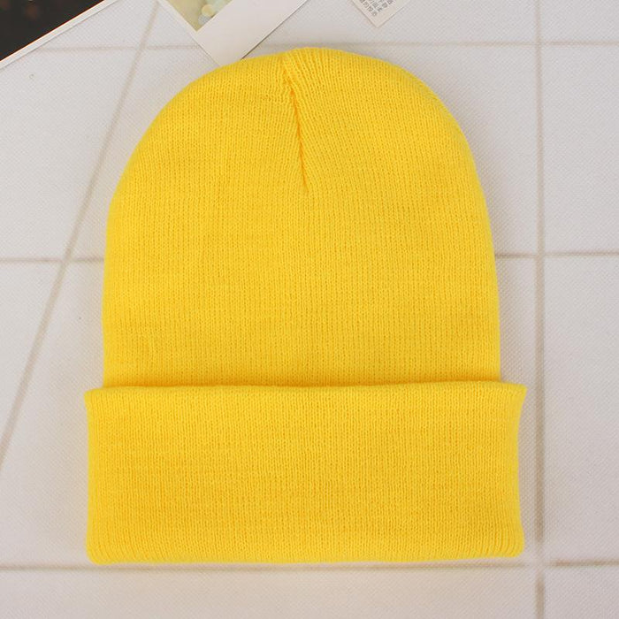 Winter Hats for Unisex Beanies Knitted Solid Cute Hat