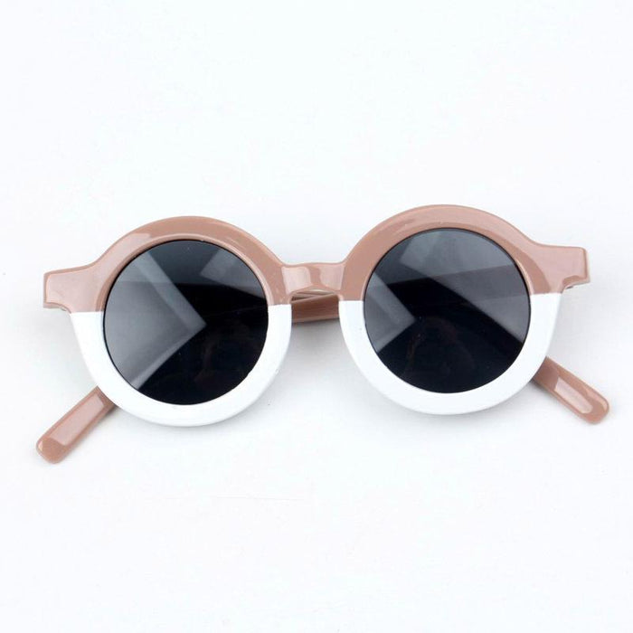 Children's sunglasses Fashion round frame Leopard Print