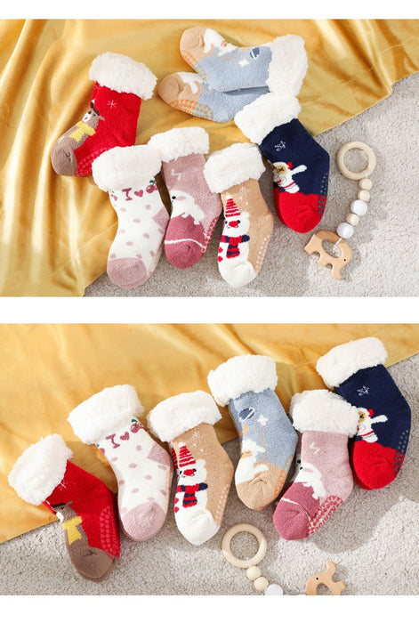 Winter Baby Cartoon Christmas Socks