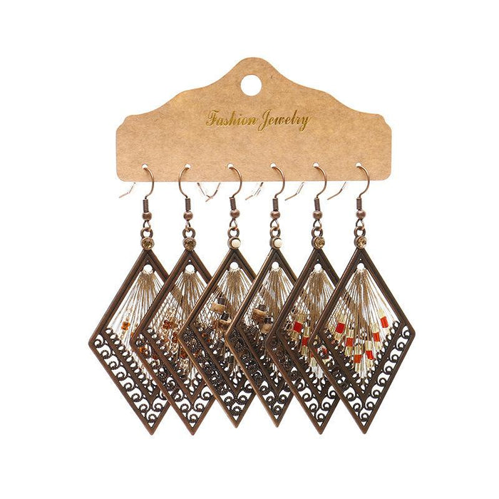 3 pairs/set Earrings Bohemian Style Jewelry X0X36216