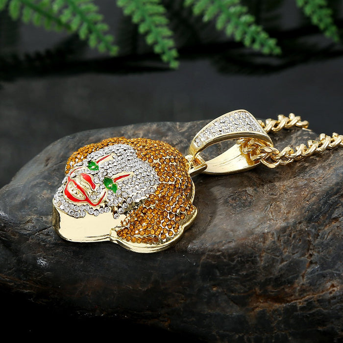 Punk Hip-hop Letter Full Diamond Necklace