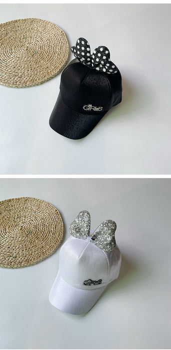 Cute Cartoon Sequin Bow Children's Baseball Cap