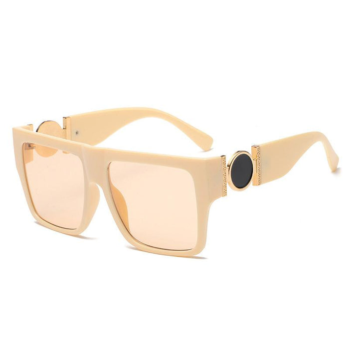 Square large frame one-piece Sunglasses