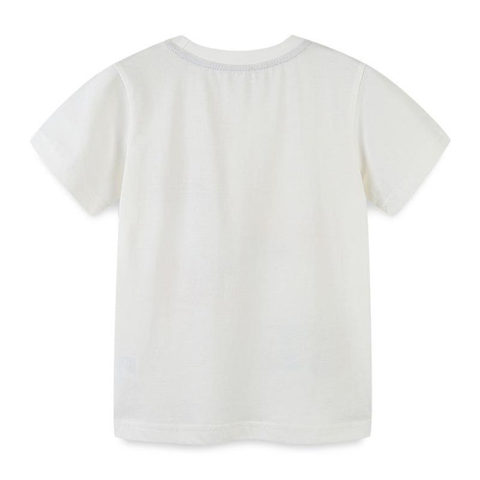 Knitted cotton cartoon round neck baby T-shirt