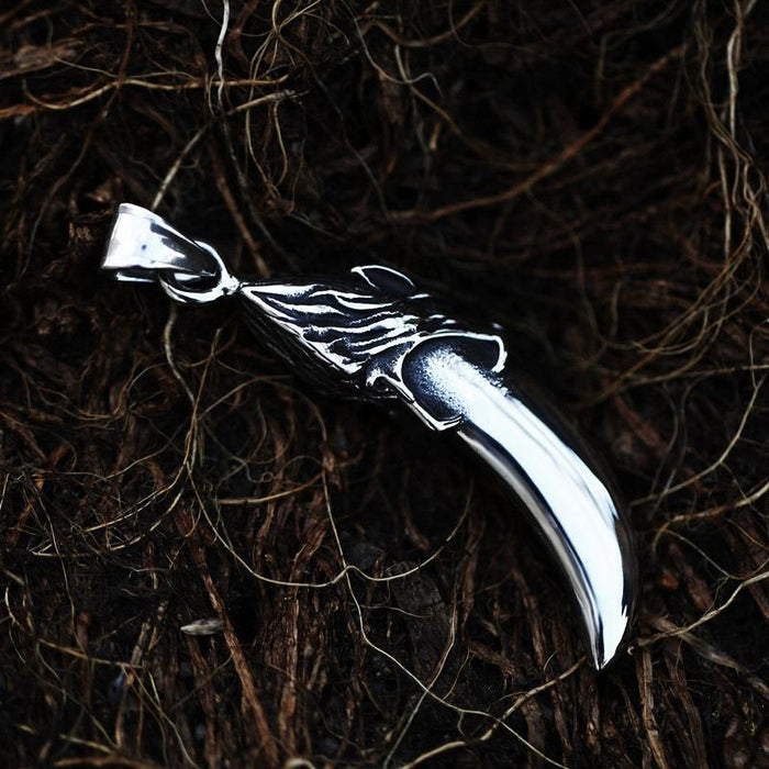 Stainless Steel Wolf Tooth Men's Pendant