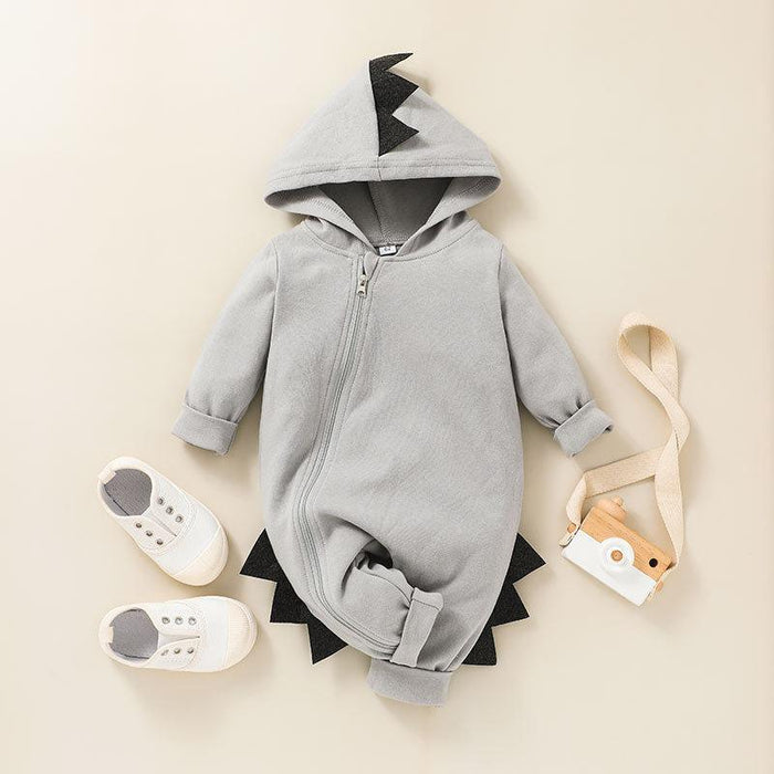 Baby Cartoon Dinosaur Long Sleeve Jumpsuit