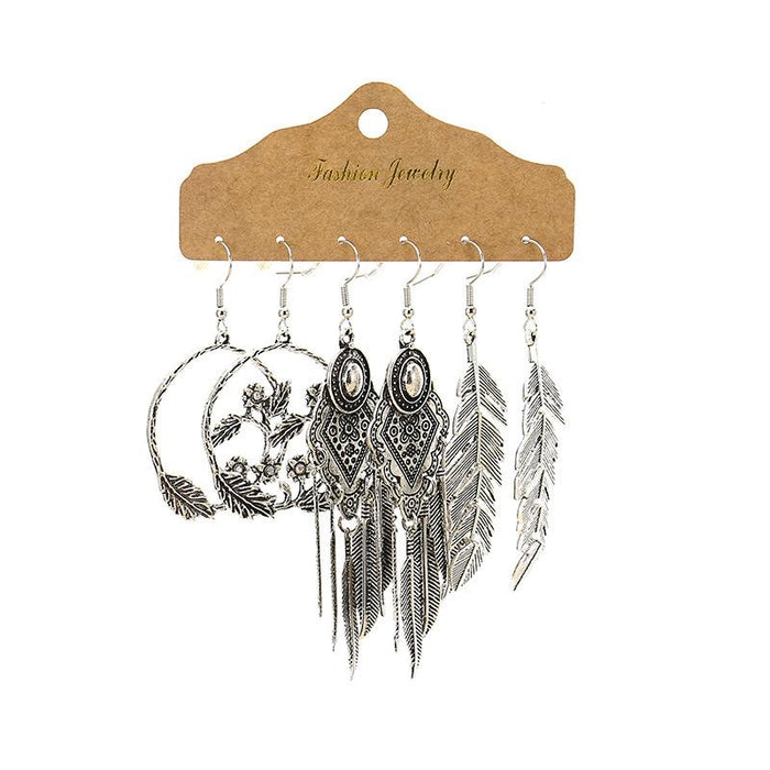 3 pairs/set Earrings Bohemian Style Jewelry  X0X36202