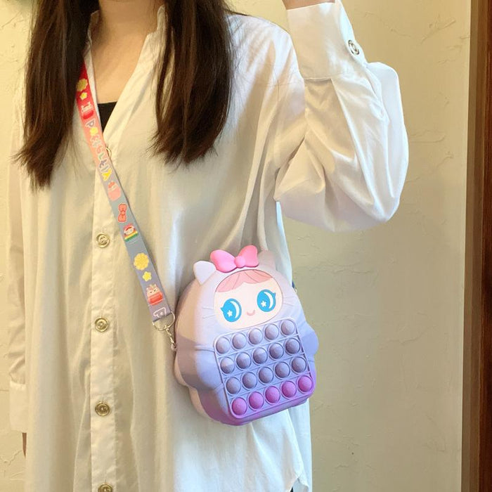 Backpack children's school bag shoulder silicone toys