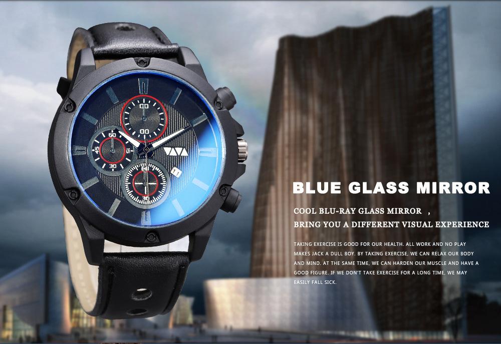 Sport Fashion Calendar Quartz Waterproof for Men Watch Relogio Masculino