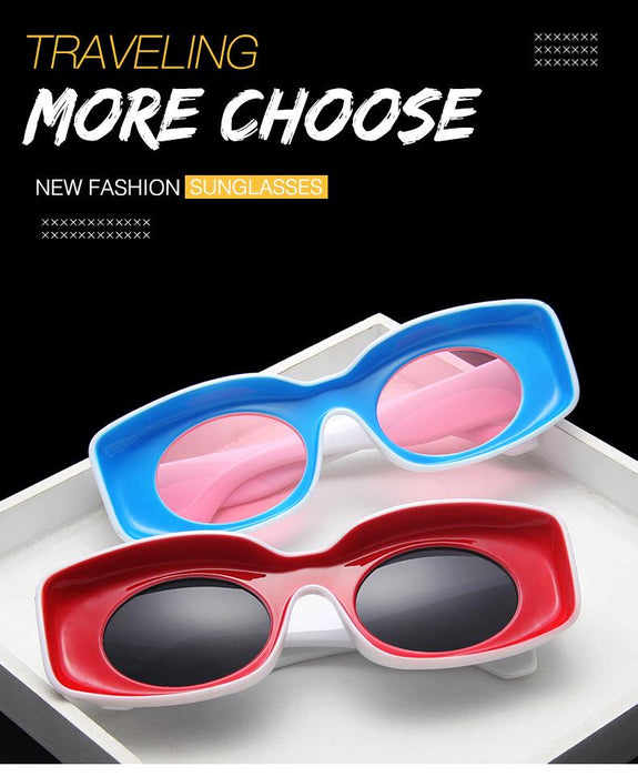 Exaggerated Personality Concave Frame Sunglasses