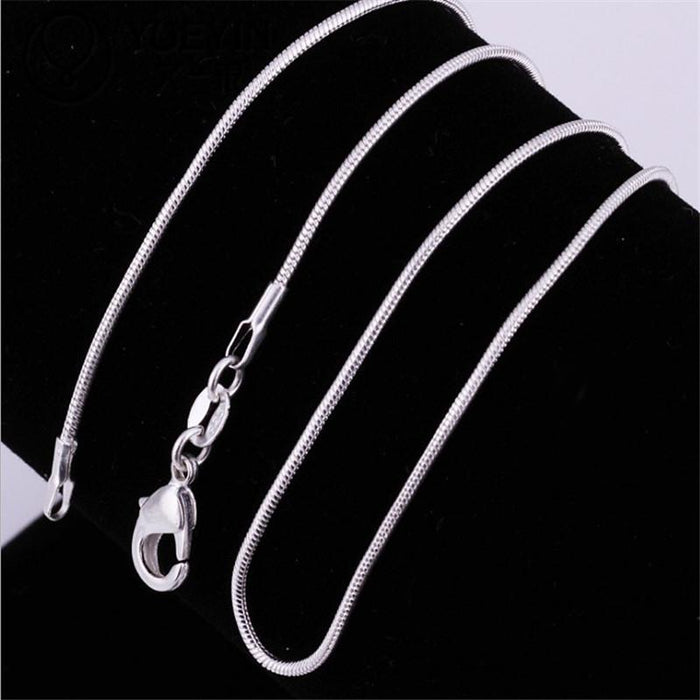 1MM Silver Plated Snake Chain