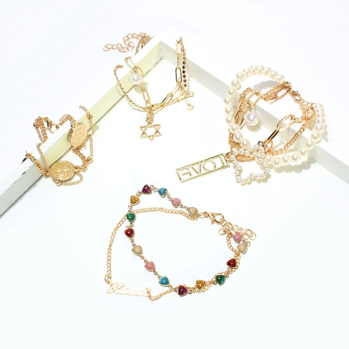 Simple Retro Color Pearl Fashion Creative Women's Bracelet Accessories