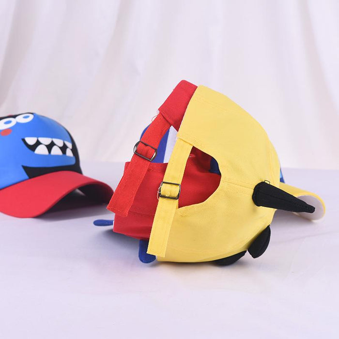 Summer Children' Cartoon Dinosaur Shade Net Baseball Cap