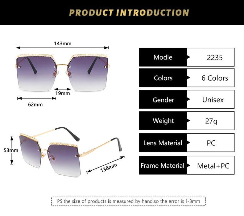 Frameless trimming Sunglasses UV protection