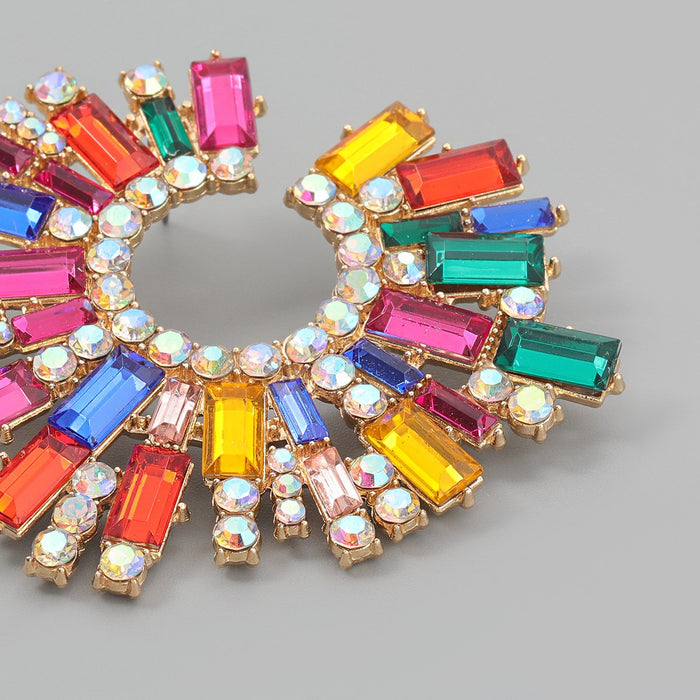 Sunflower Earrings Female Super Flash ER35