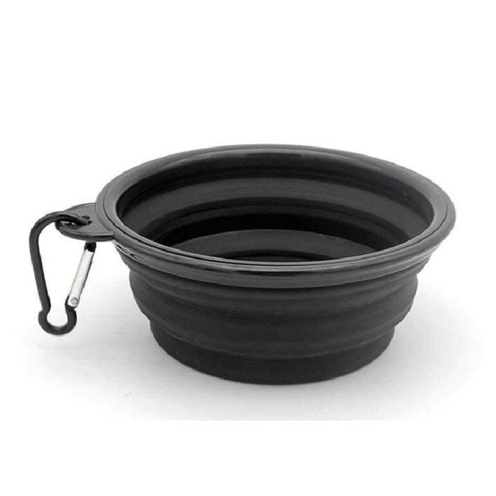 1000ML Silicone Dog Feeding Bowl With Carabiner Folding Cat Bowl