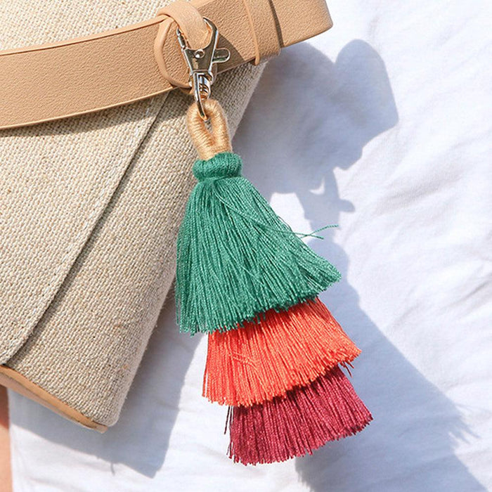 Handmade Creative Pendant Ethnic Style Tassel Keychain